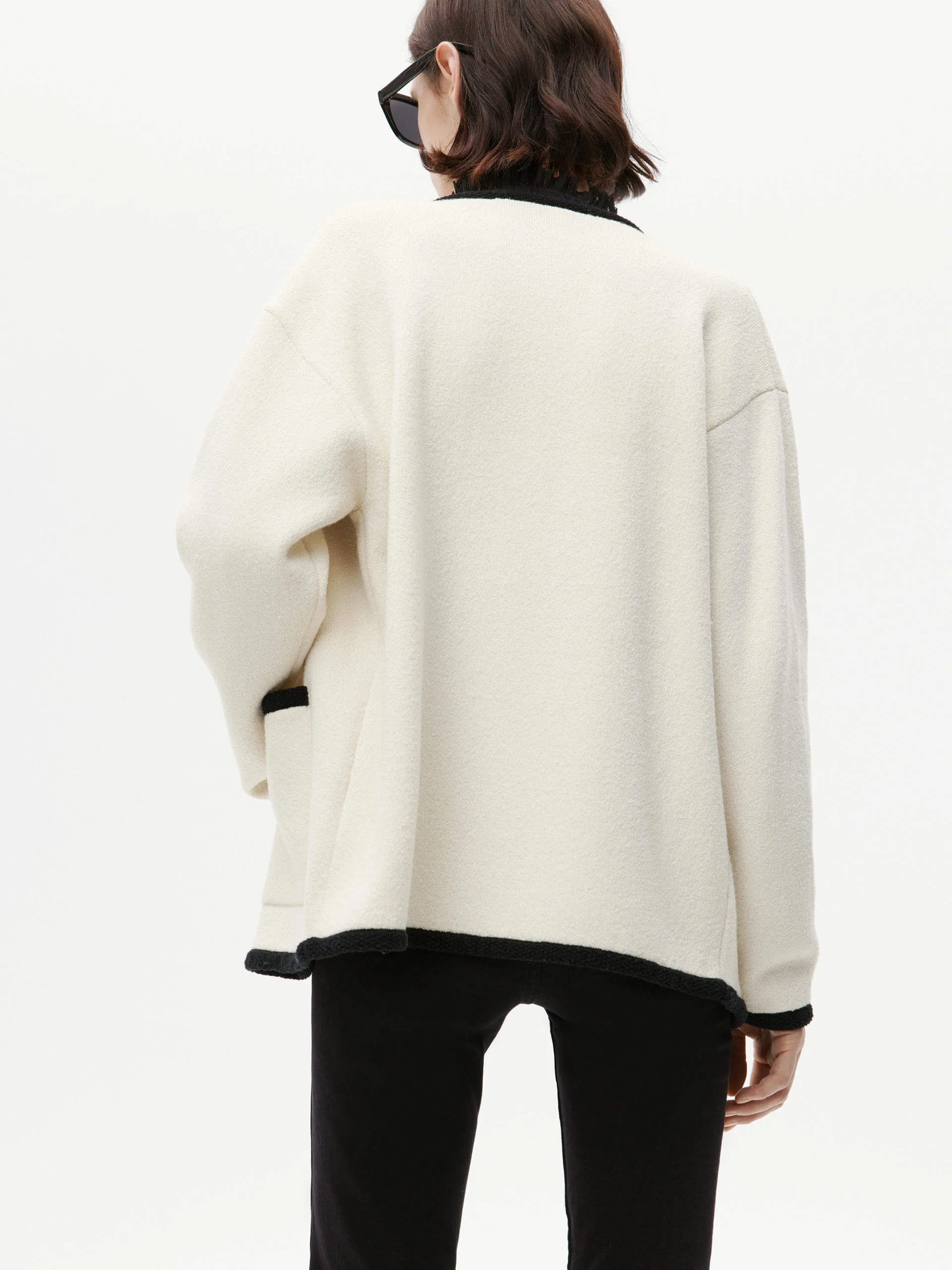 Contrast Detail Pockets Cardigan sold by Mo&Co product image thumbnail 3