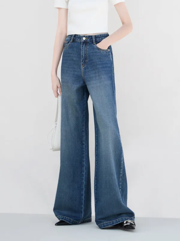Cotton Silk Straight Jeans sold by Mo&Co