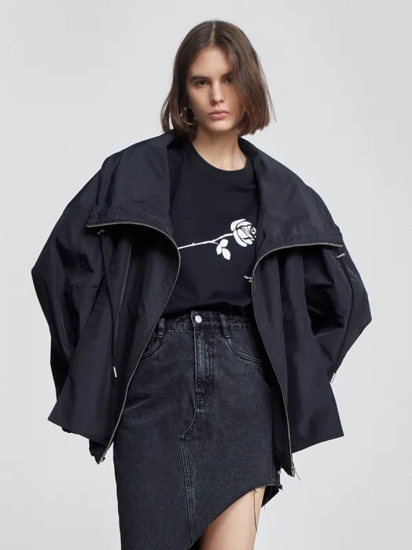 Drop Shoulder Lapel Collar Jacket sold by Mo&Co