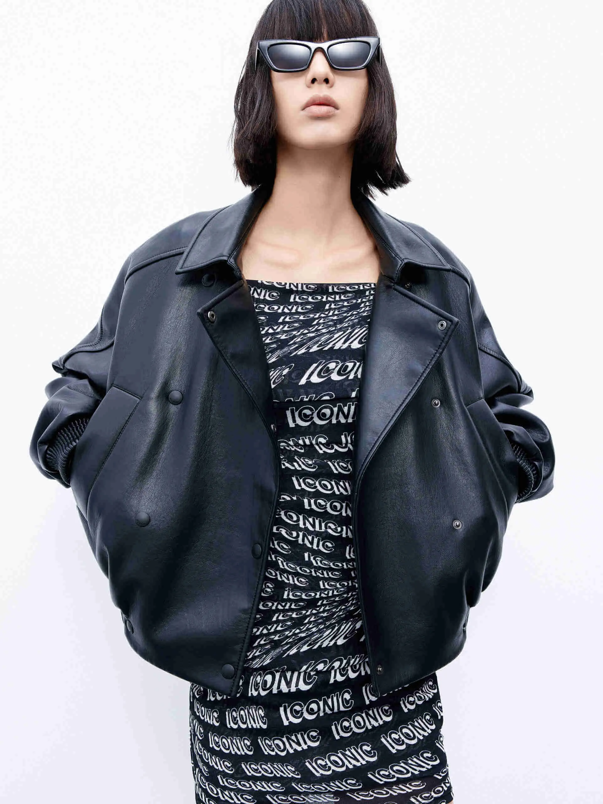 PU Bomber Jacket sold by Mo&Co product image thumbnail 3