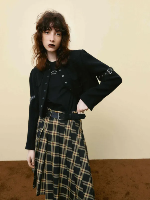 Wool Blend Cropped Jacket sold by Mo&Co