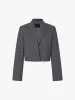 Cropped Wool Blend Blazer sold by Mo&Co
