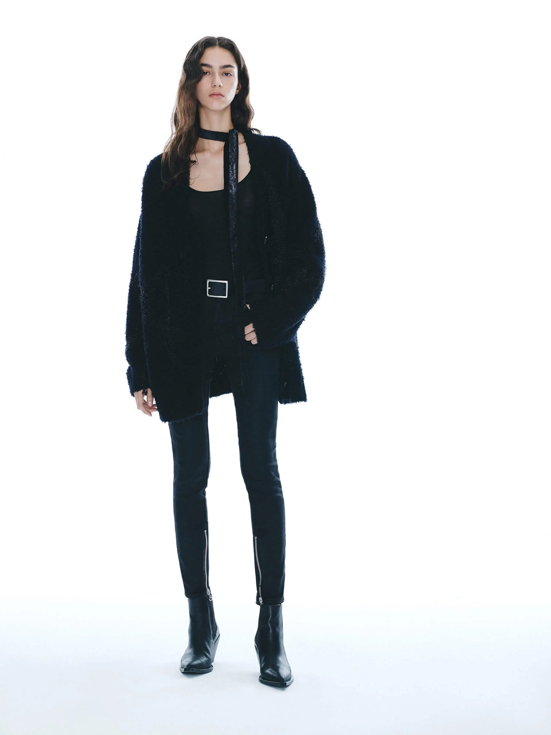 Oversized Fuzzy Knit Cardigan sold by Mo&Co