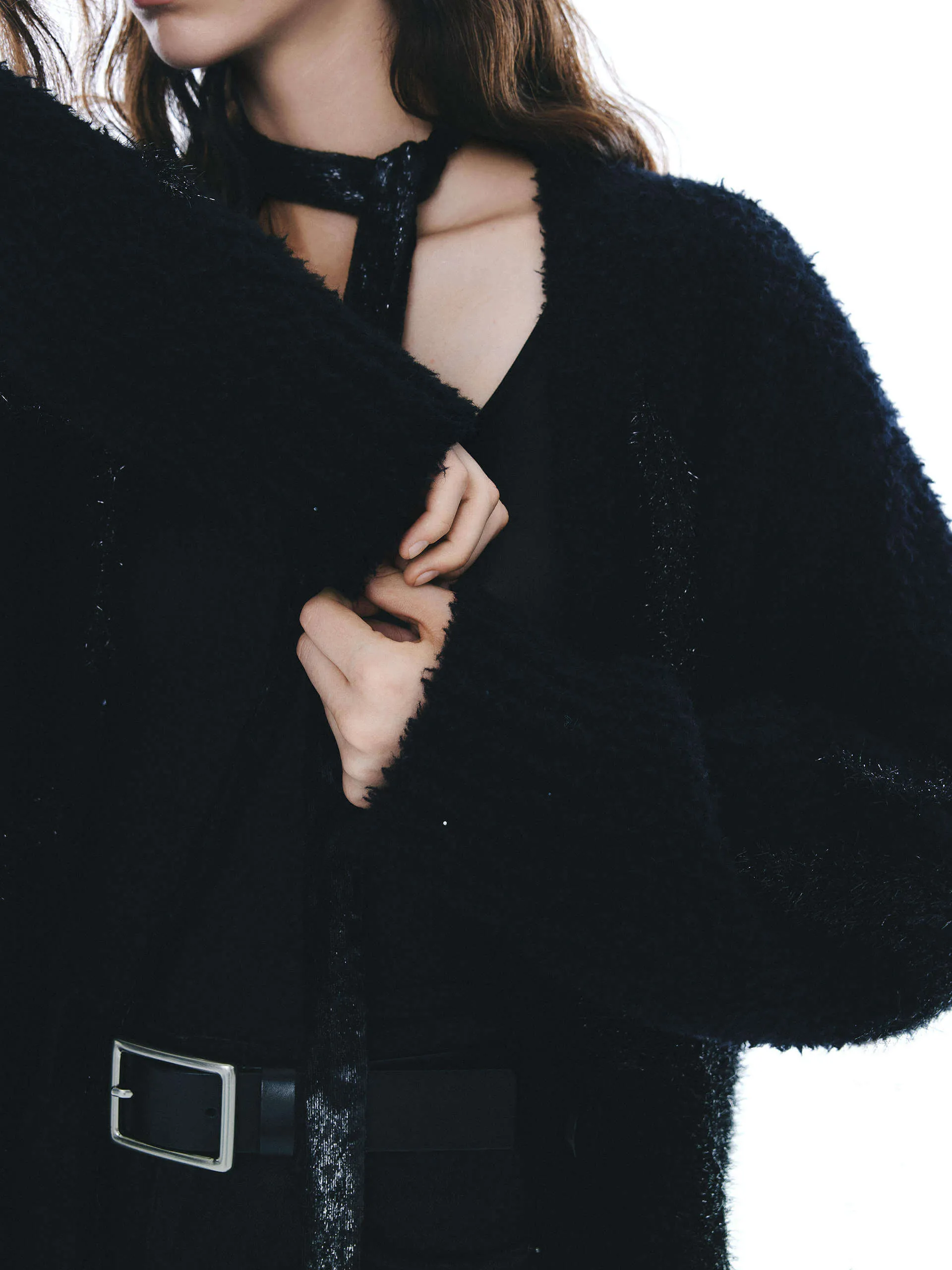 Oversized Fuzzy Knit Cardigan sold by Mo&Co product image thumbnail 2