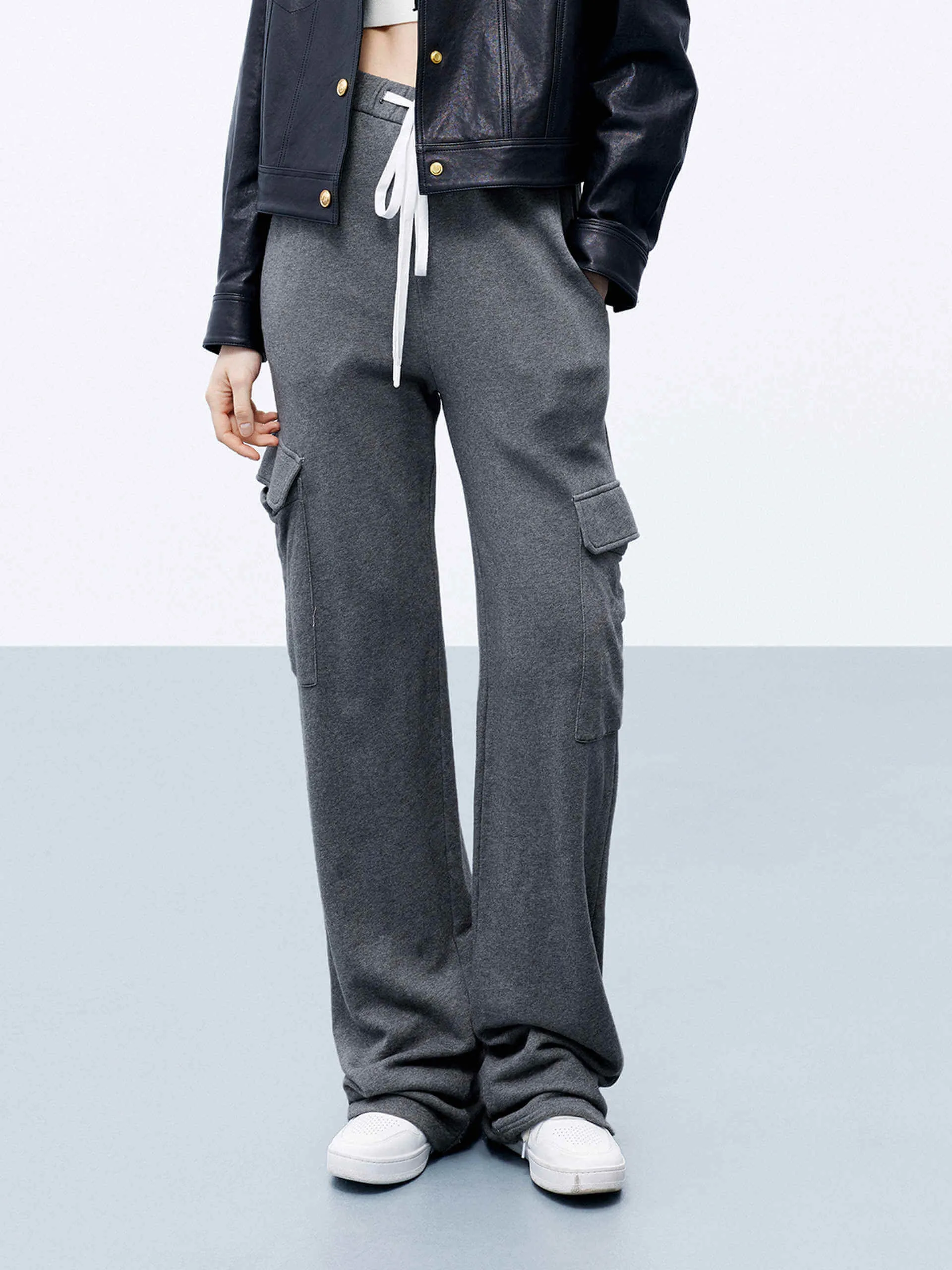 Drawstring Waist Cotton Pants sold by Mo&Co