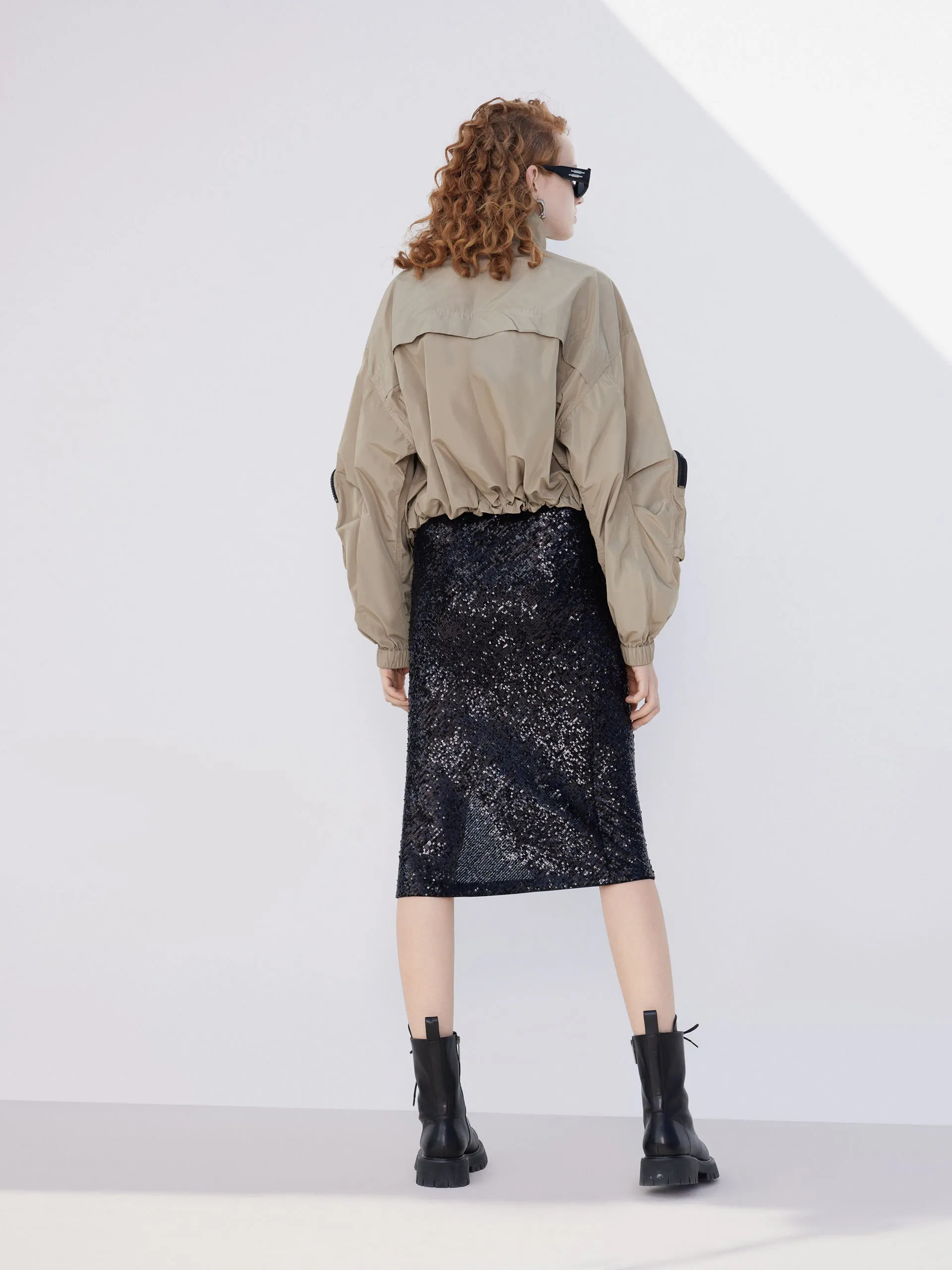 Contrast Cropped Jacket sold by Mo&Co product image thumbnail 3