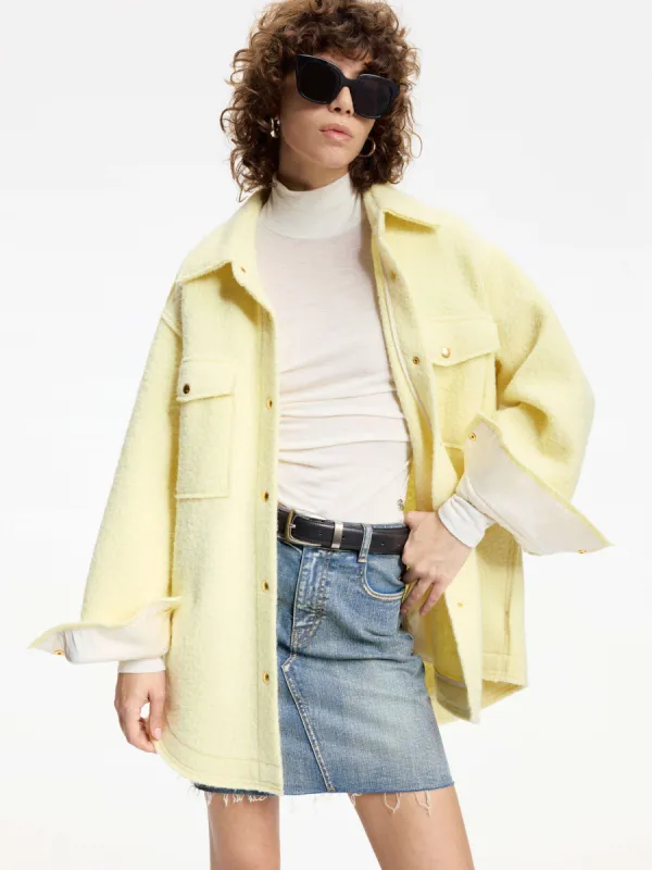 Merino Wool Loose Jacket sold by Mo&Co
