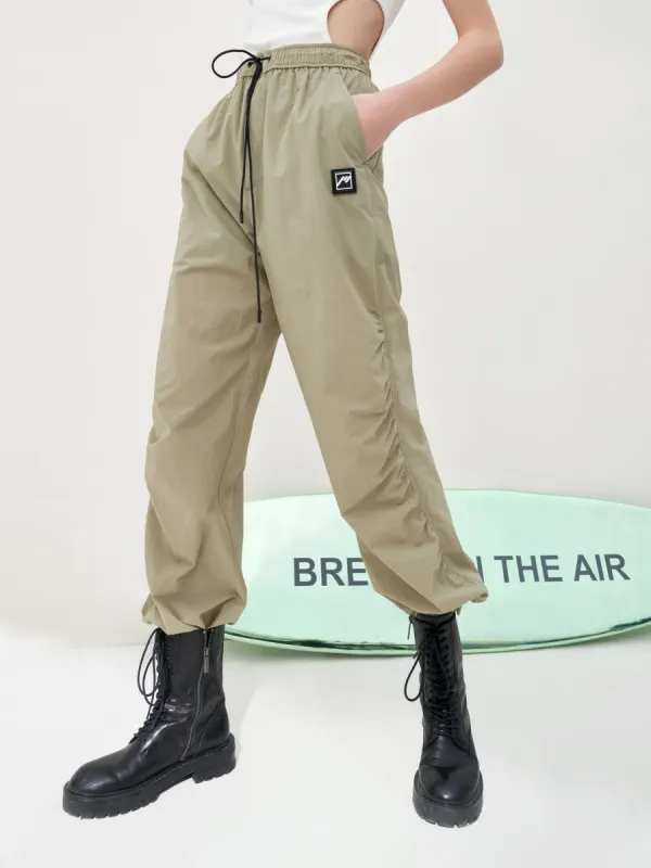 Drawstring Side Pleated Pants sold by Mo&Co