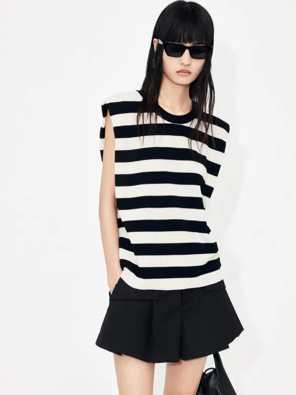 Cotton Blend Stripe Top sold by Mo&Co