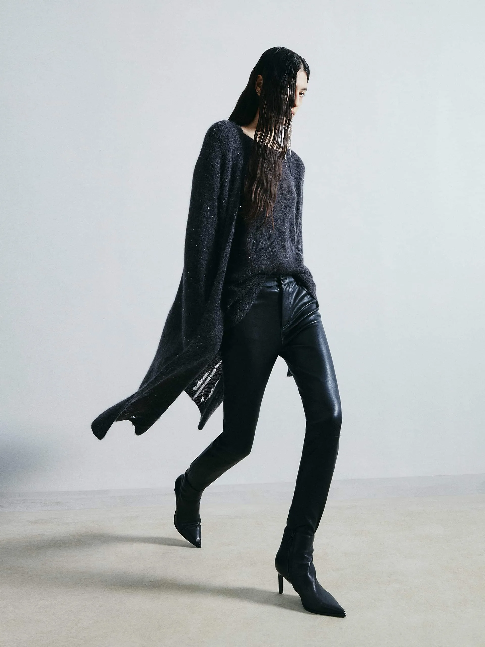 Distressed Detail Long Cardigan sold by Mo&Co product image thumbnail 3