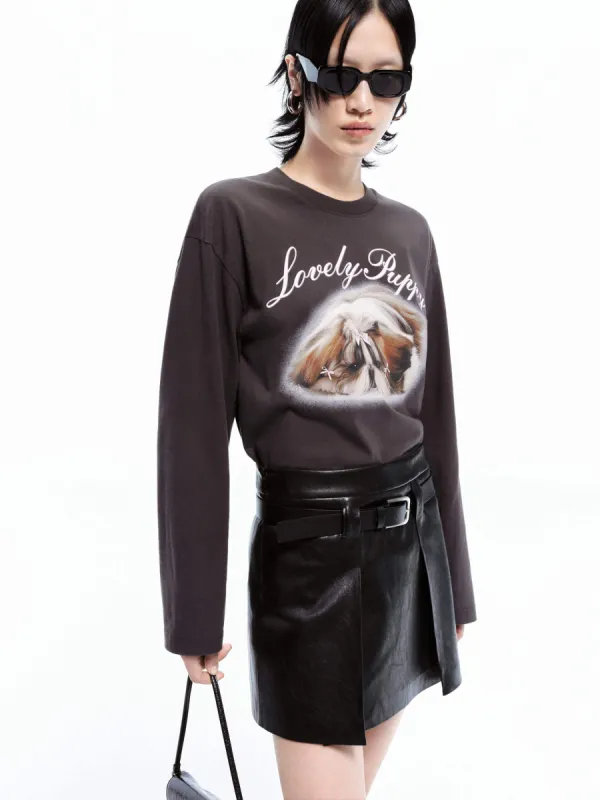 Printed Long Sleeve T-shirt sold by Mo&Co