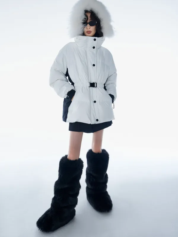 Hooded Quilted Down Ski Jacket sold by Mo&Co