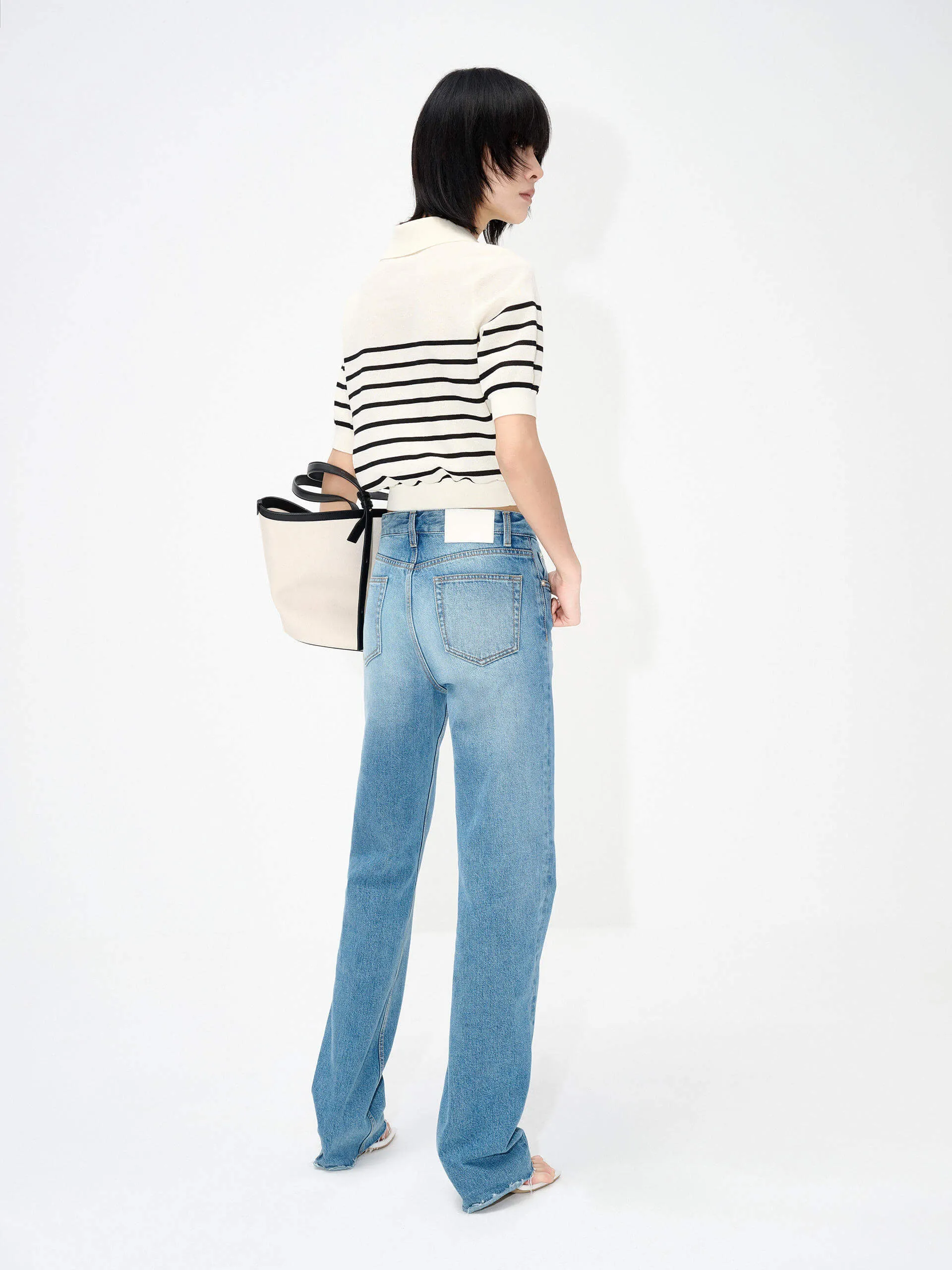 Short Sleeve Striped Top sold by Mo&Co product image thumbnail 2