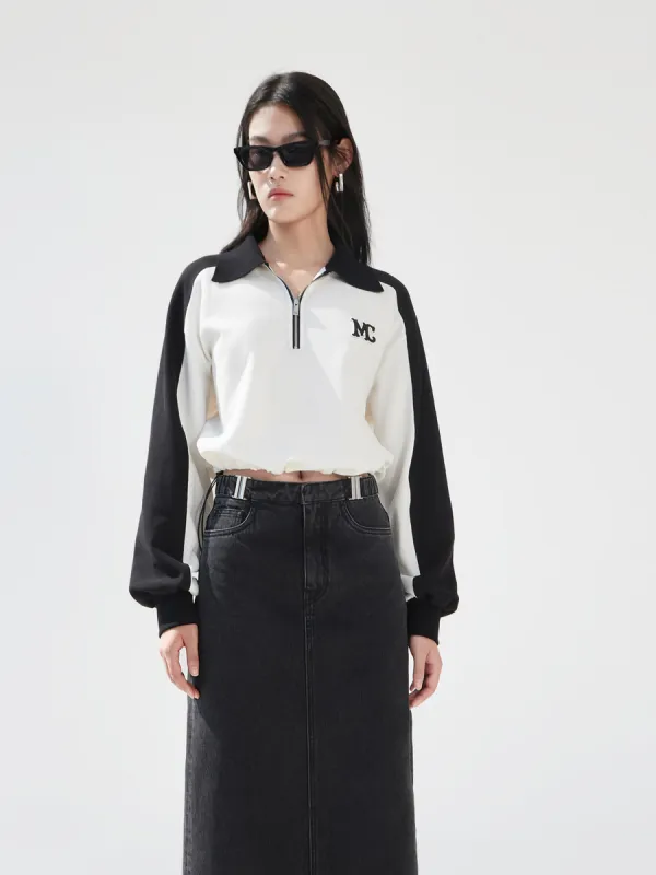 Contrast Logo Cotton Top sold by Mo&Co