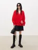 Wool Blend Embroidered Logo Cardigan sold by Mo&Co