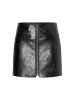 Front Zipper Leather Skirt sold by Mo&Co