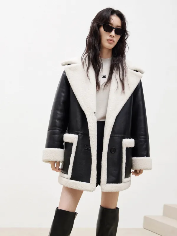 Protein Leather Midi Length Jacket sold by Mo&Co