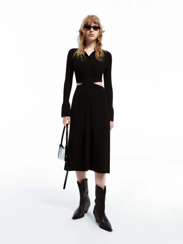 Cutout Waist Midi Dress sold by Mo&Co