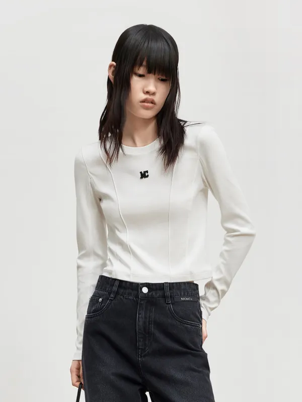 Cropped Long Sleeve T-Shirt sold by Mo&Co