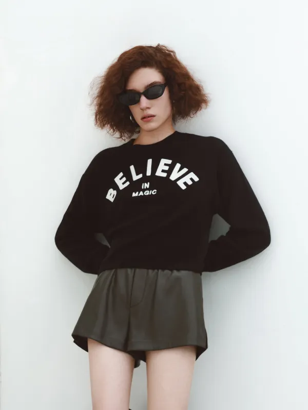 Wool Blend Letter Pattern Pullover sold by Mo&Co