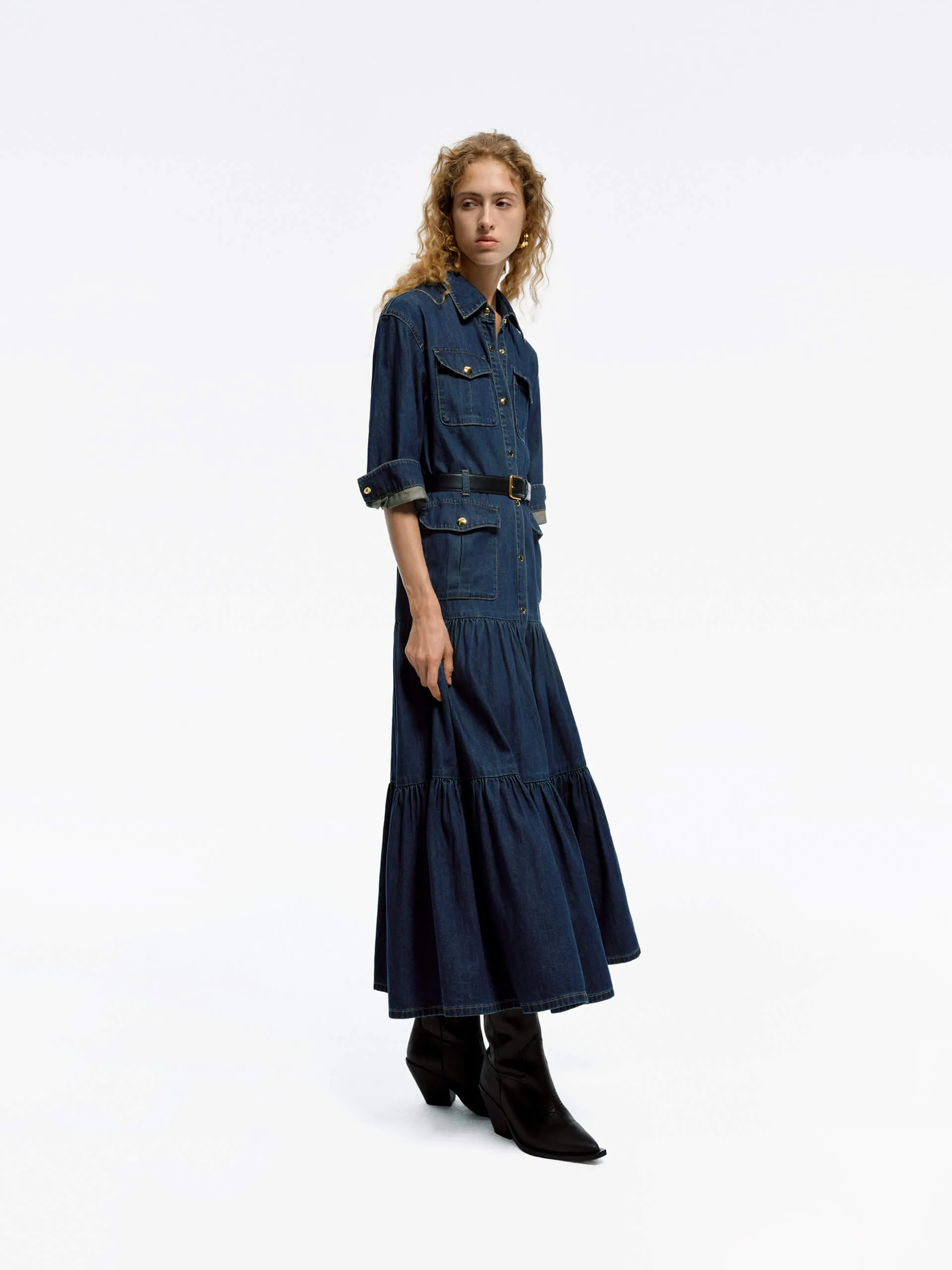 A-line Pleated Dress sold by Mo&Co product image thumbnail 2