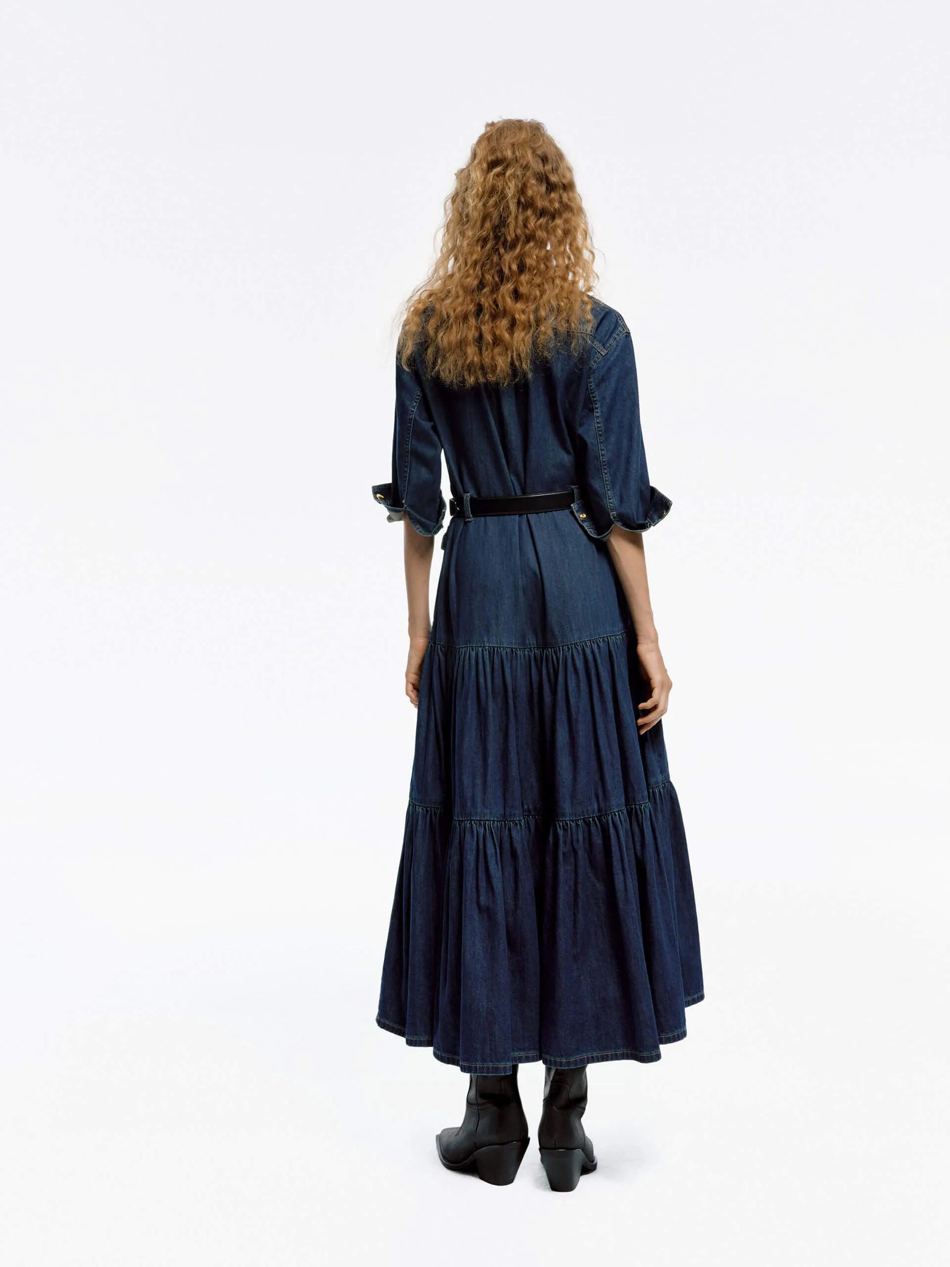 A-line Pleated Dress sold by Mo&Co product image thumbnail 3