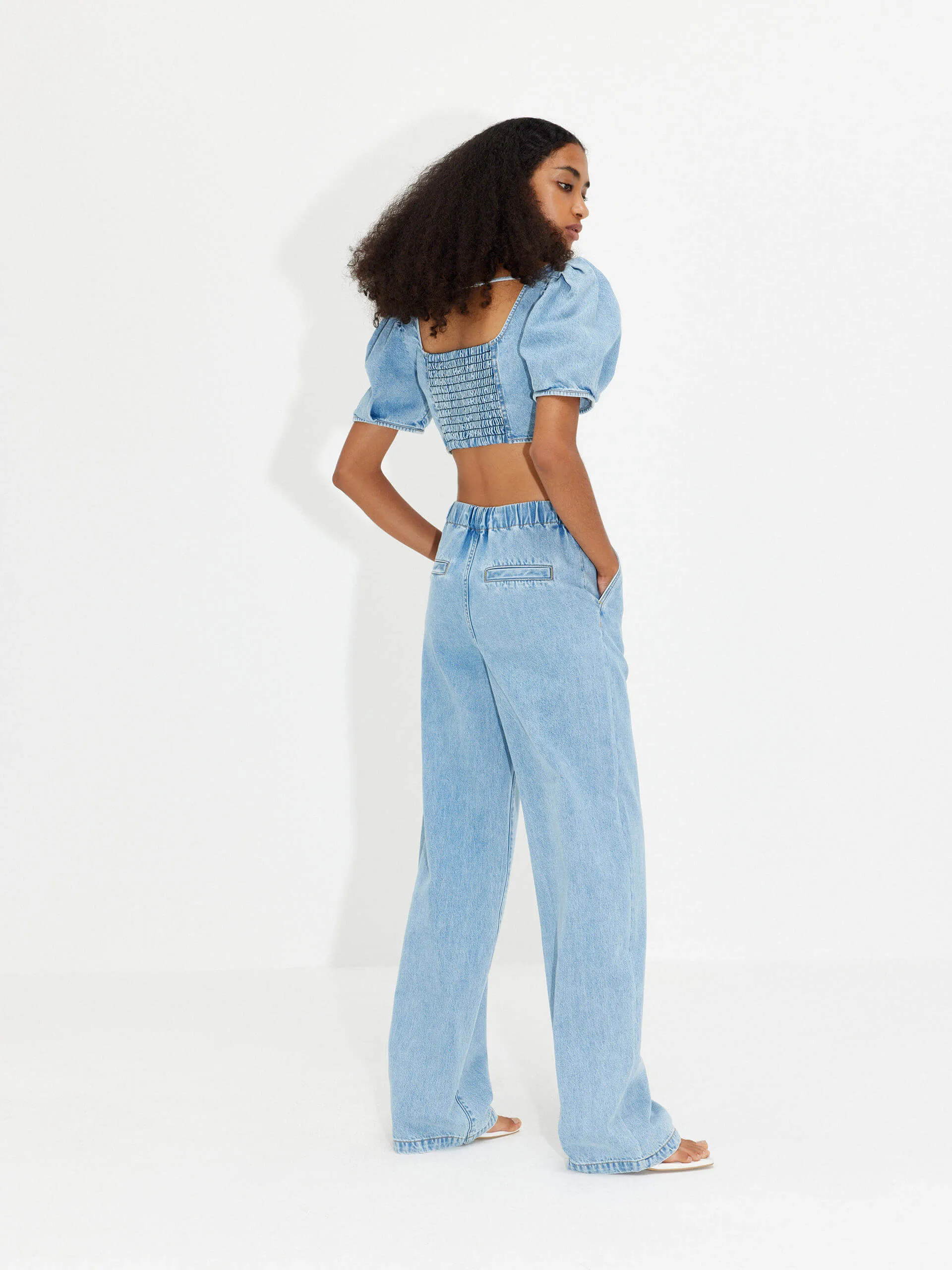 Elasticated Waist Straight Jeans sold by Mo&Co product image thumbnail 3