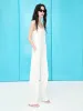 Cotton Open Back Jumpsuit sold by Mo&Co