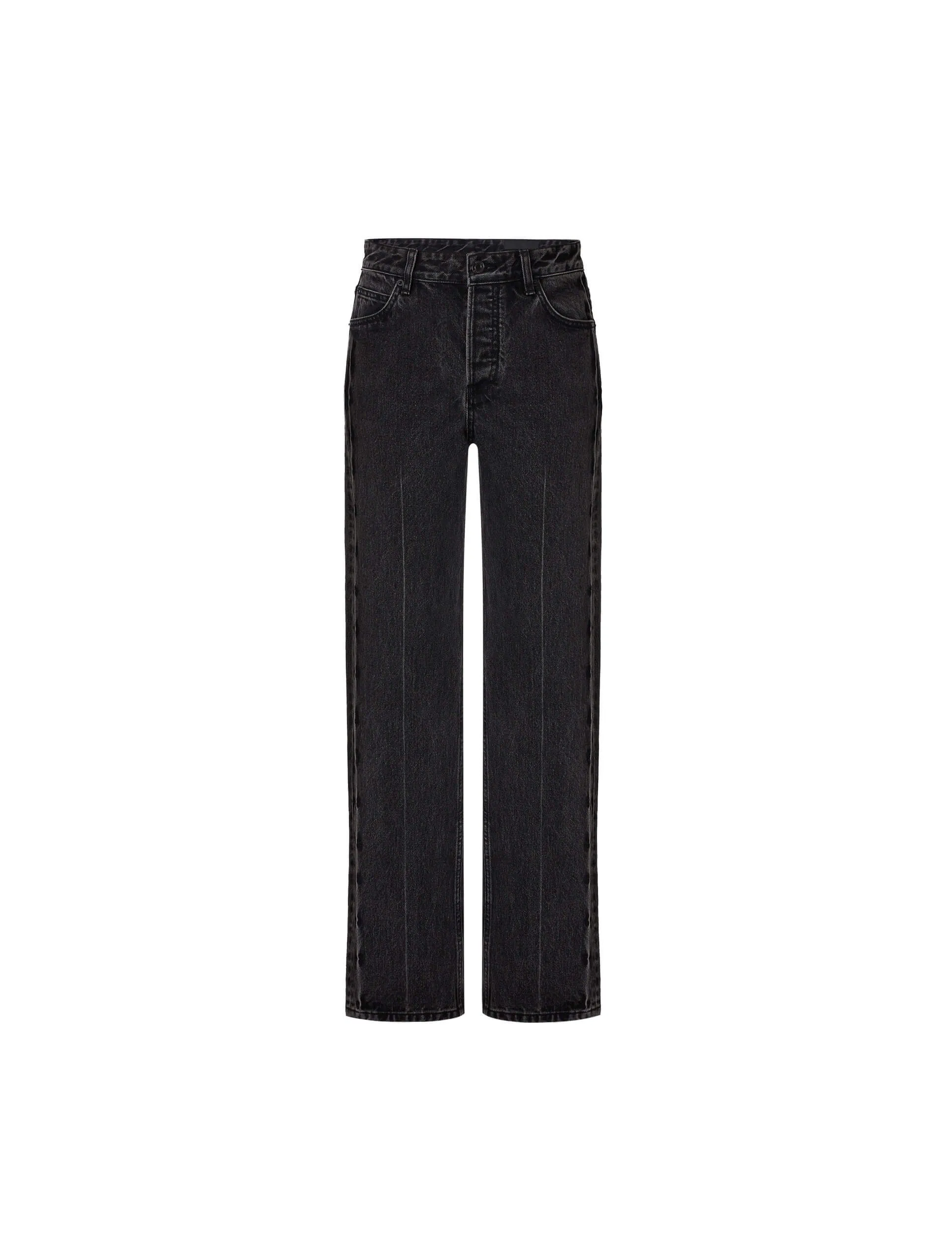 High Waist Black Straight Jeans sold by Mo&Co product image thumbnail 5