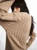 Cable Texture Knit Sweater sold by Mo&Co