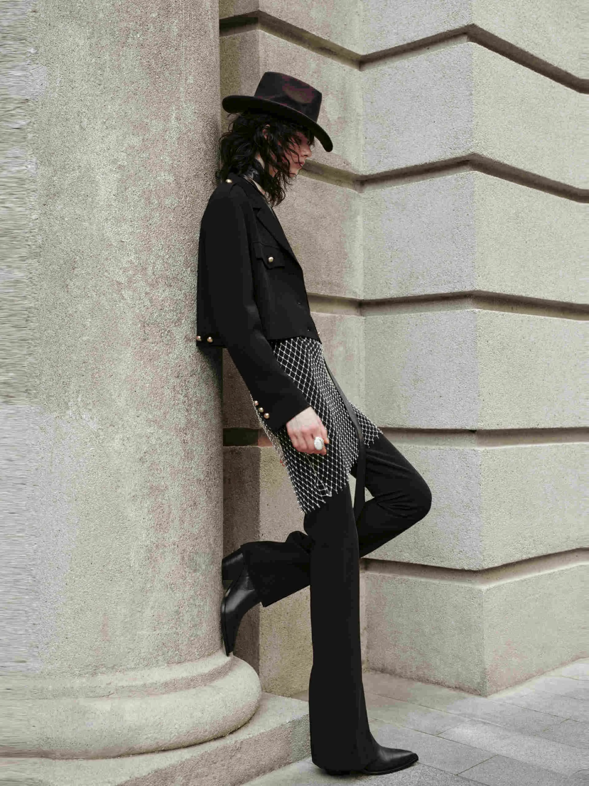 High Waist Slit Front Pants sold by Mo&Co product image thumbnail 2