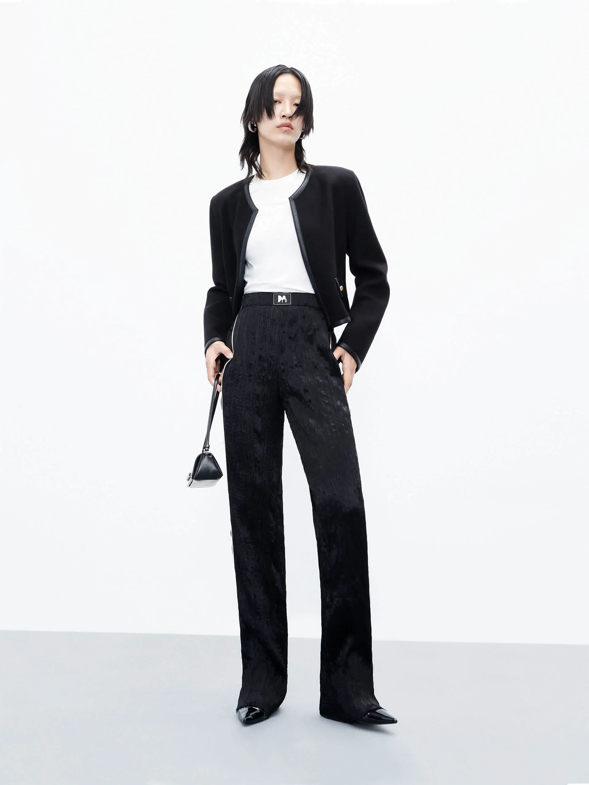 Wool Cropped Jacket sold by Mo&Co product image thumbnail 4