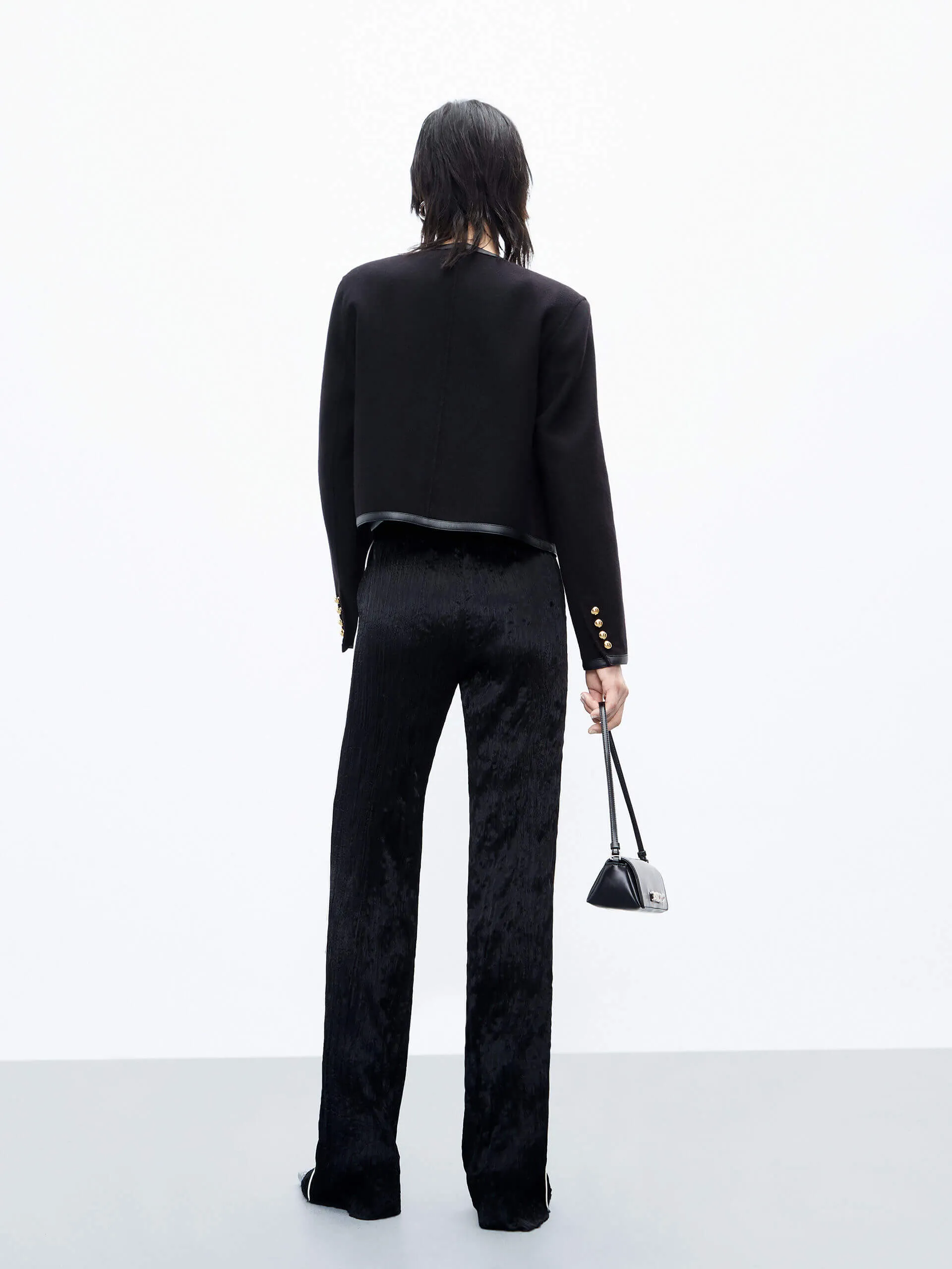 Wool Cropped Jacket sold by Mo&Co product image thumbnail 2