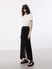 Front Slit Straight Skirt sold by Mo&Co