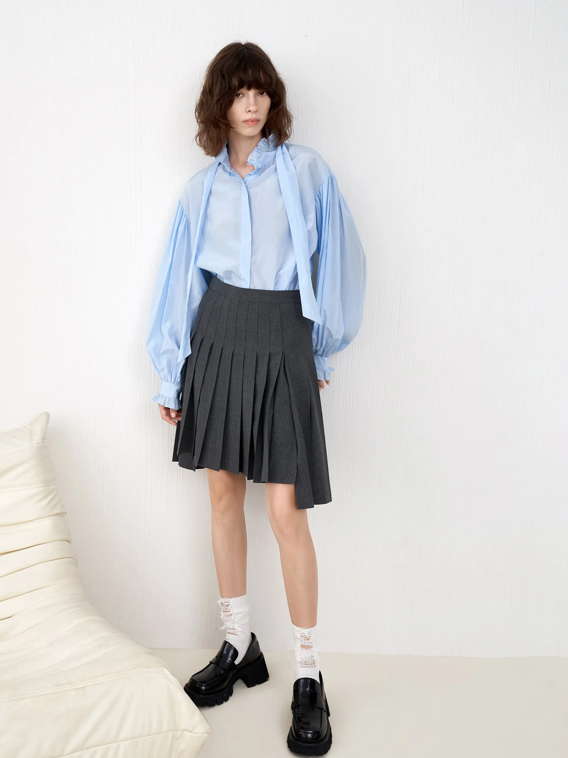 Ruffle Neckline Top sold by Mo&Co product image thumbnail 2