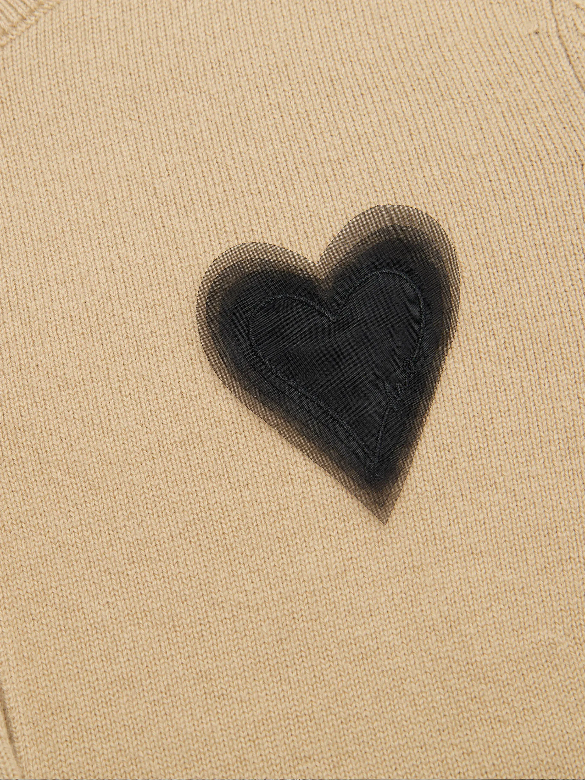 Heart Pattern Wool Cashmere Cardigan sold by Mo&Co product image thumbnail 5