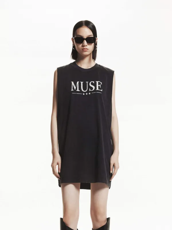 Cotton Sleeveless Mini Dress sold by Mo&Co