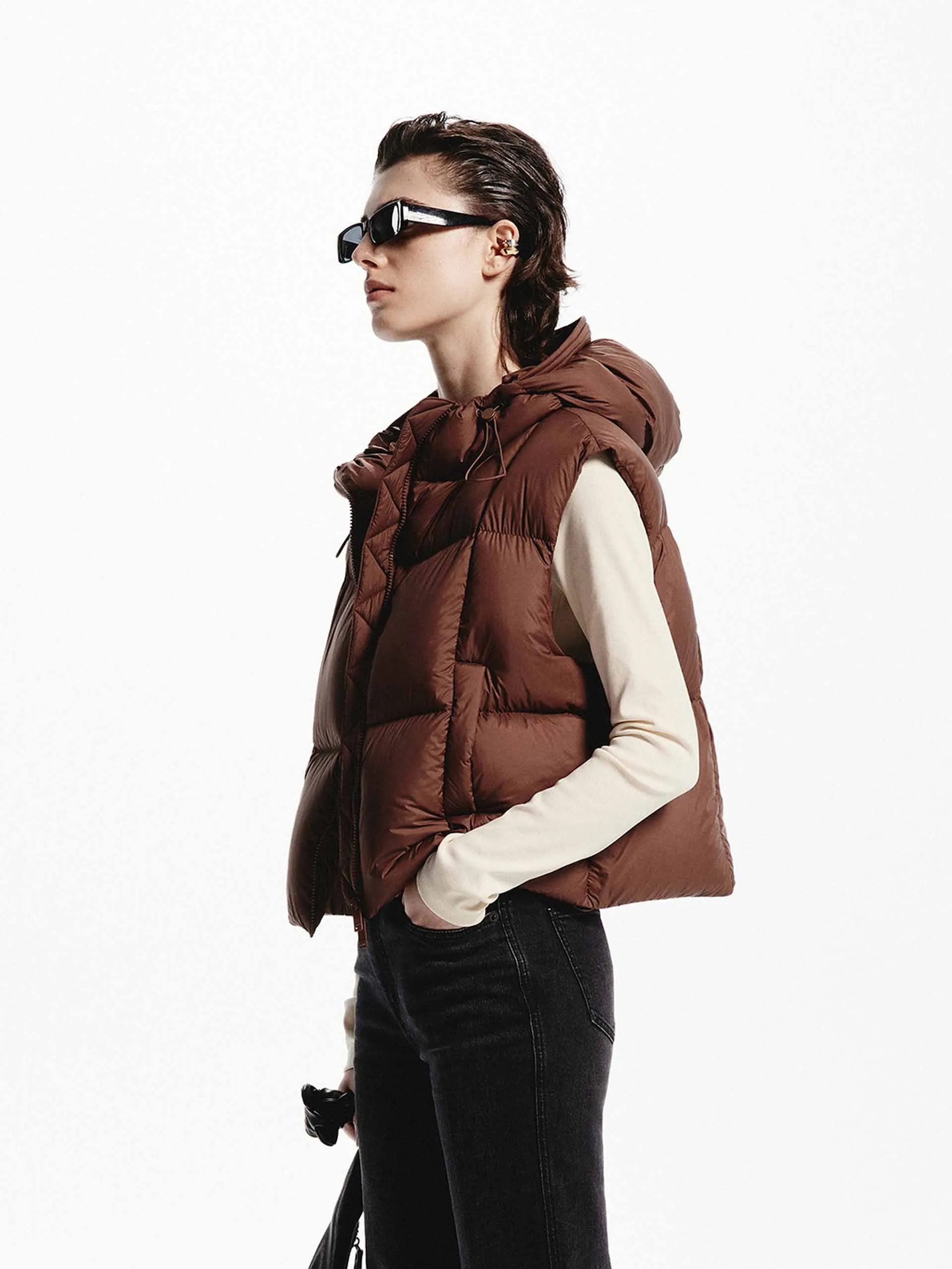 Hooded Quilted Puffer Vest sold by Mo&Co product image thumbnail 3