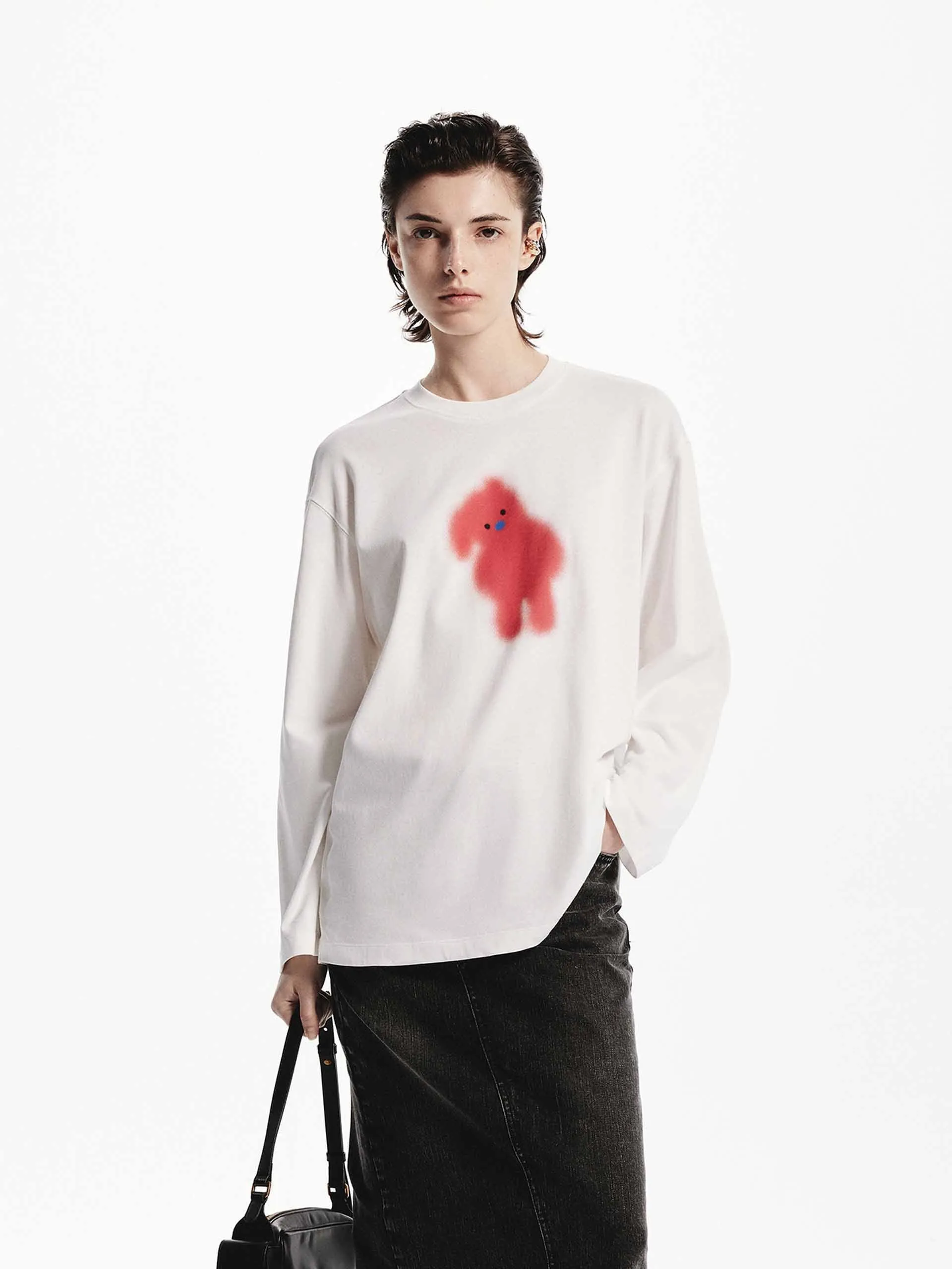 Cartoon Print Loose T-shirt sold by Mo&Co