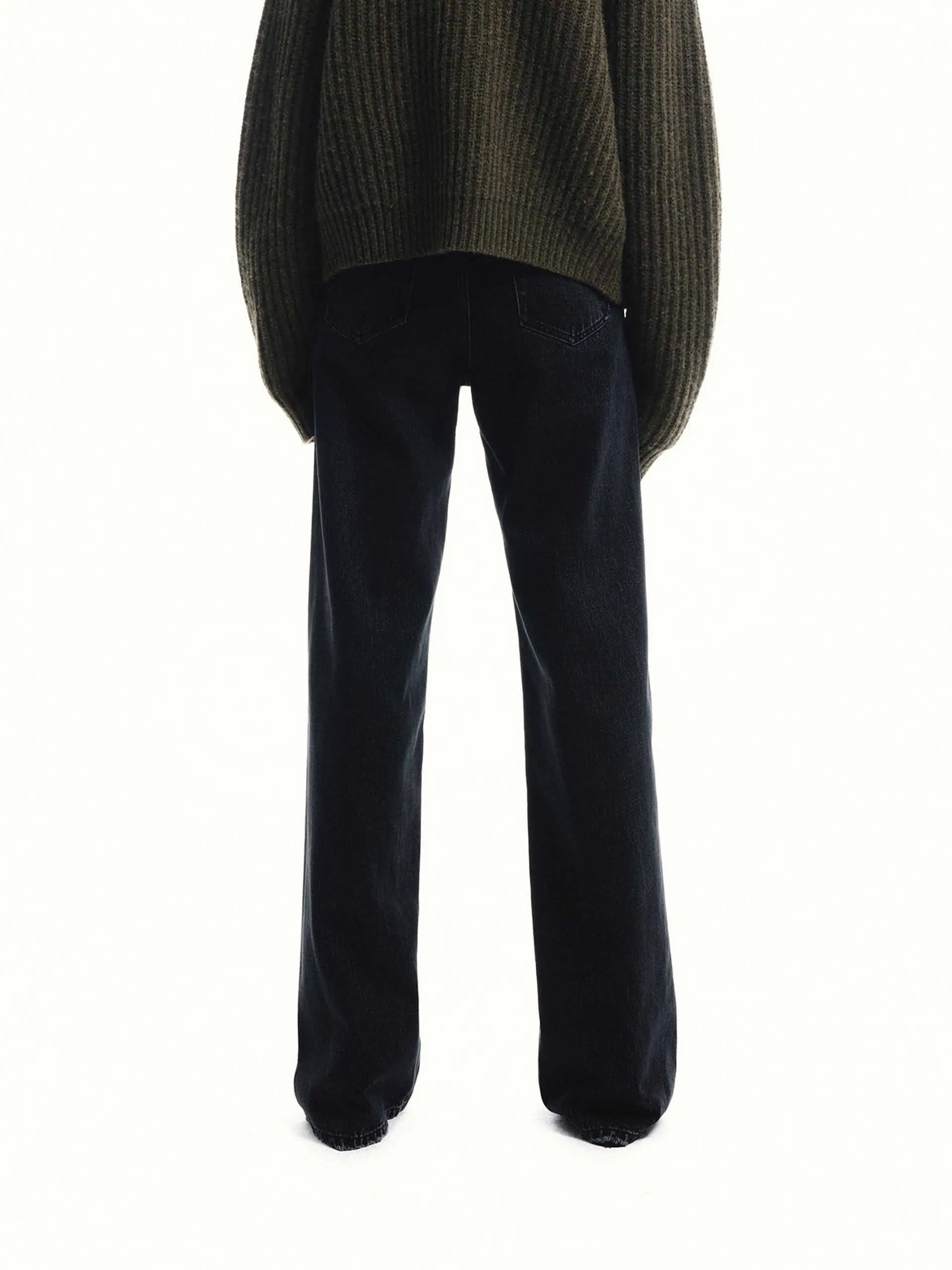 Raw Hem Straight Jeans sold by Mo&Co product image thumbnail 4