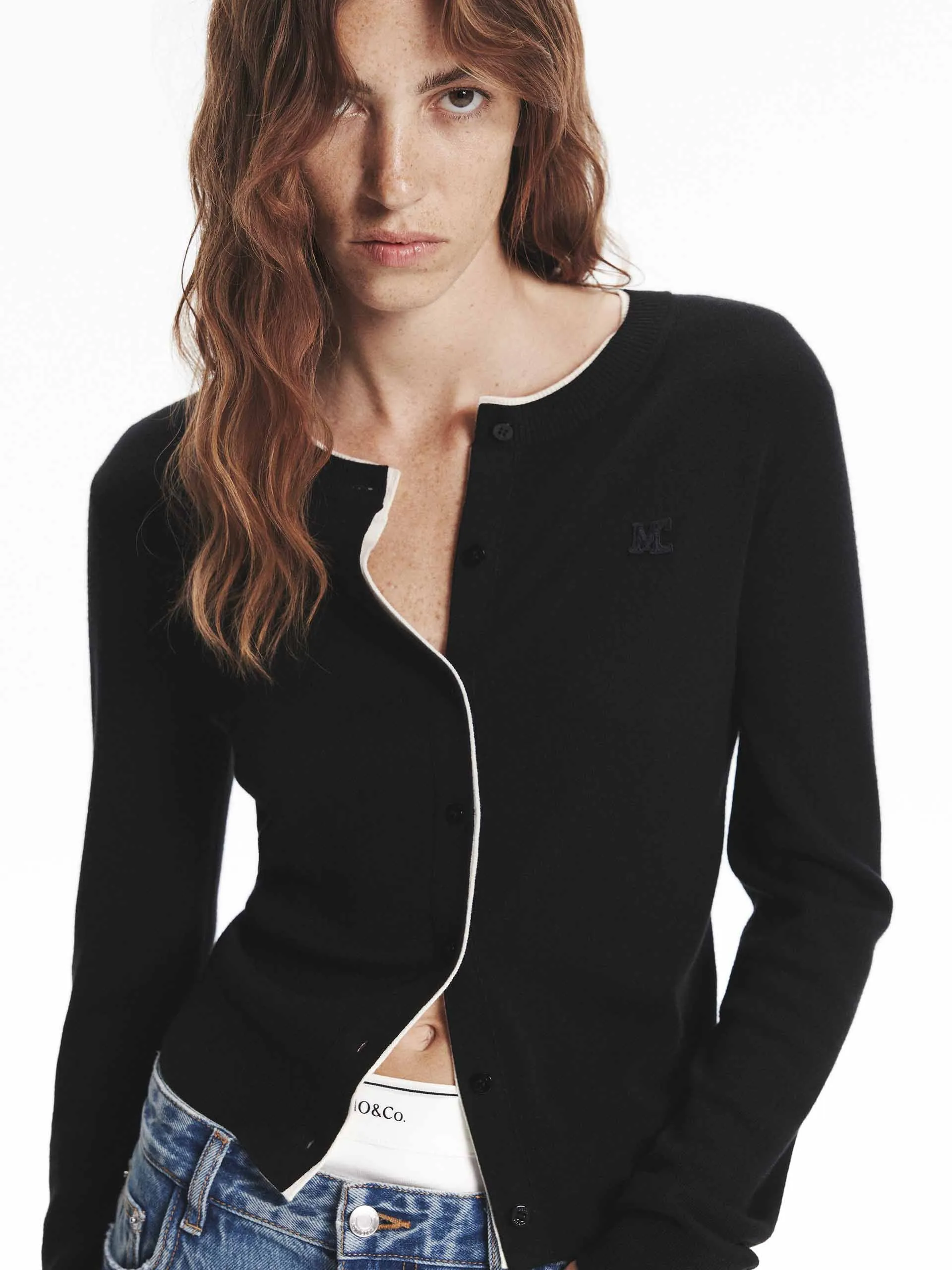 Layered Detail Knitted Cardigan sold by Mo&Co product image thumbnail 5