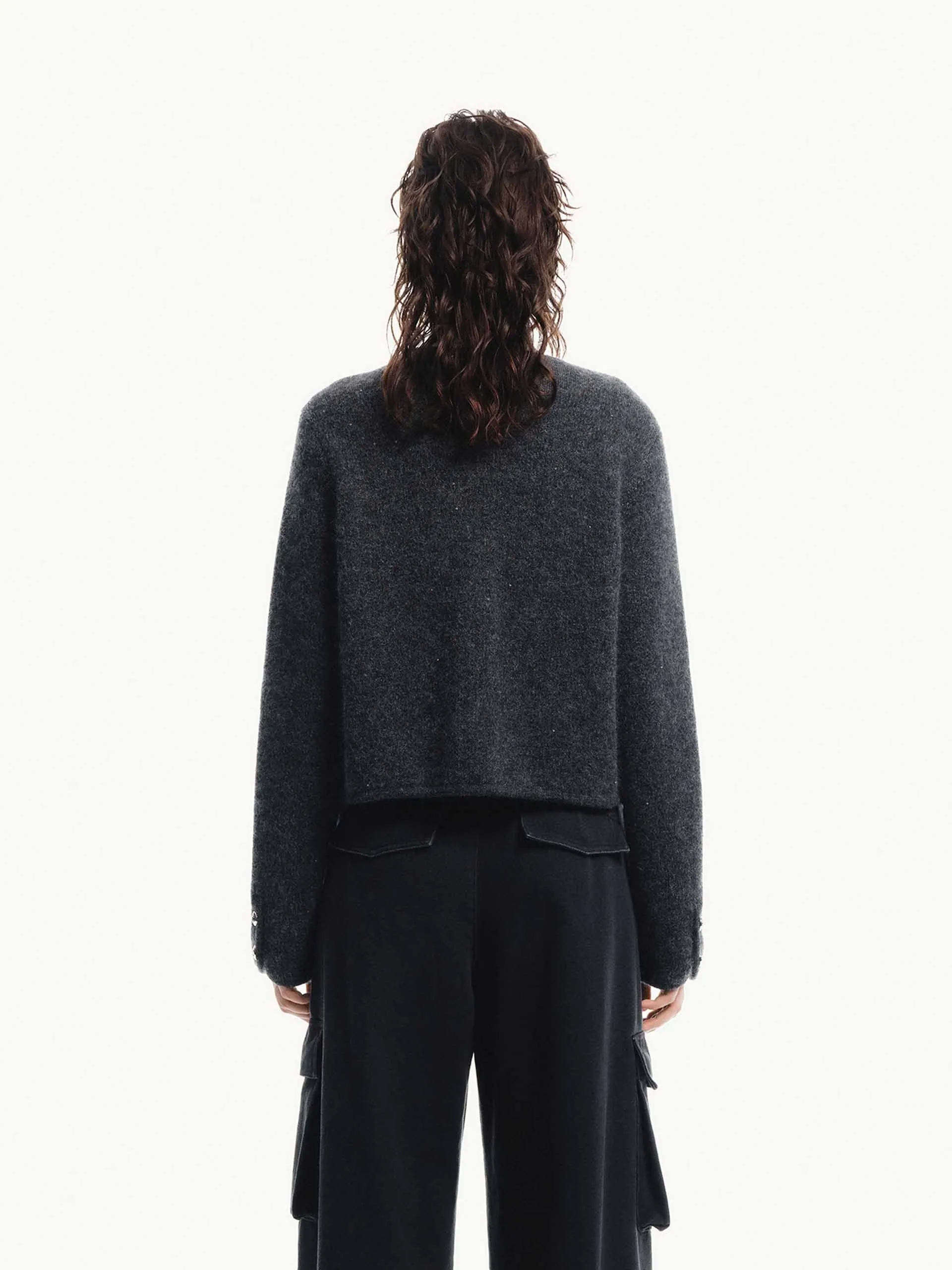 Double Breasted Cropped Cardigan sold by Mo&Co product image thumbnail 4