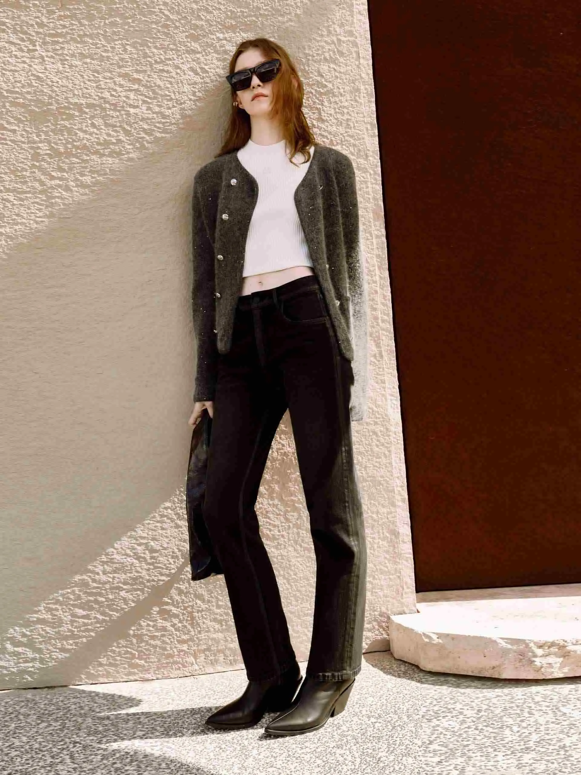 Double Breasted Cropped Cardigan sold by Mo&Co product image thumbnail 2