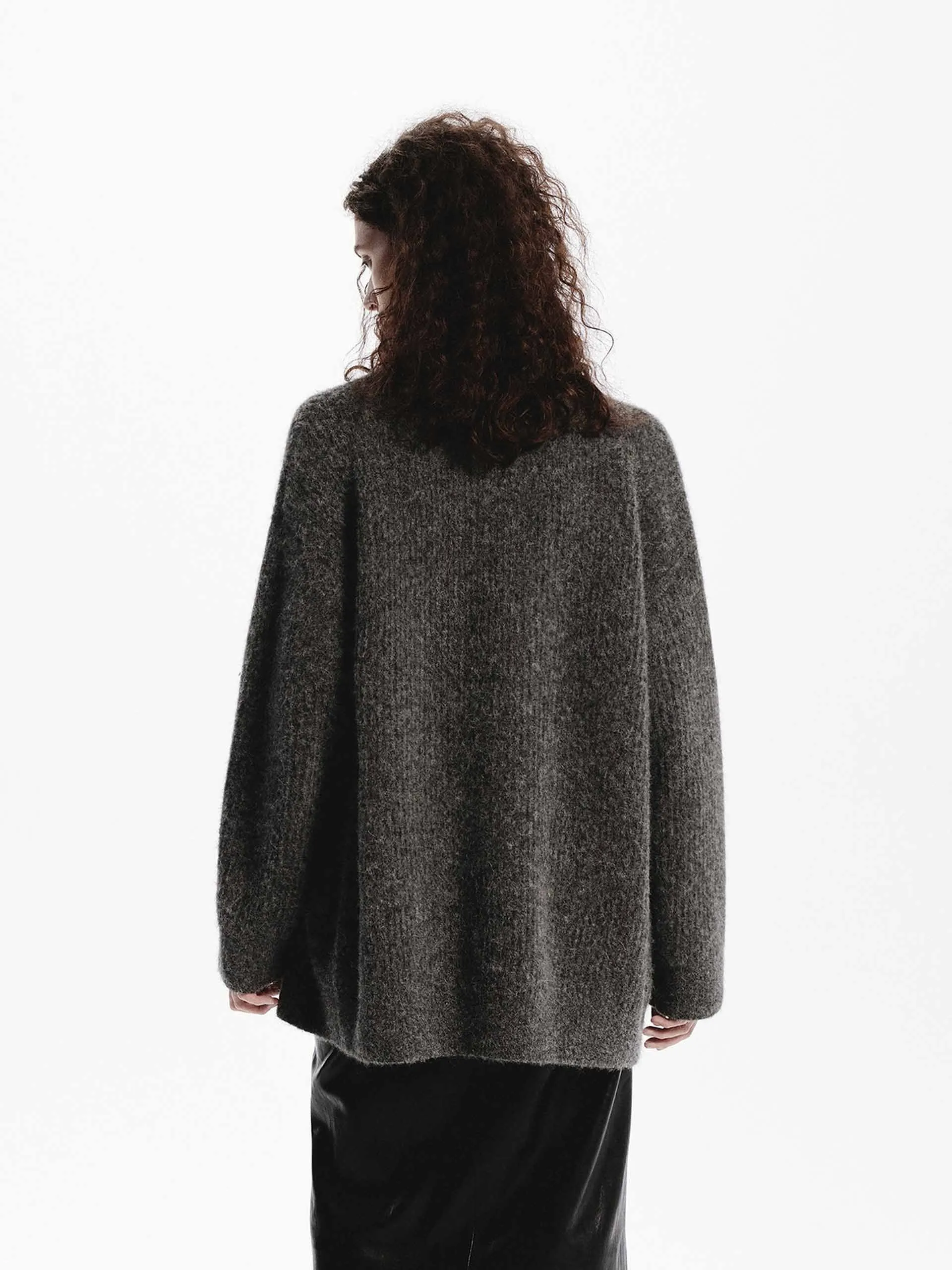 Paneled Detail Loose Cardigan sold by Mo&Co product image thumbnail 3