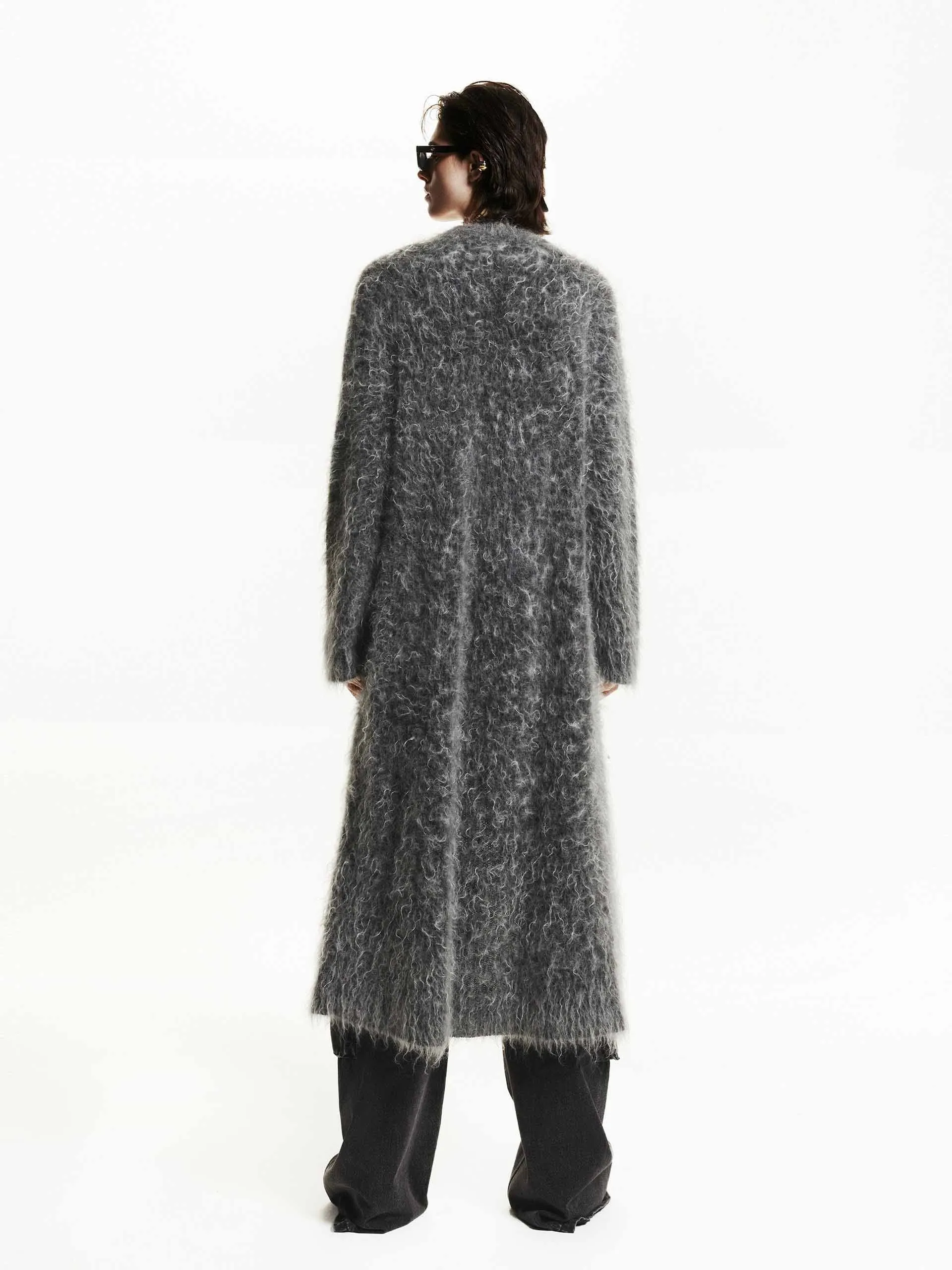 Brushed Long Cardigan sold by Mo&Co product image thumbnail 3
