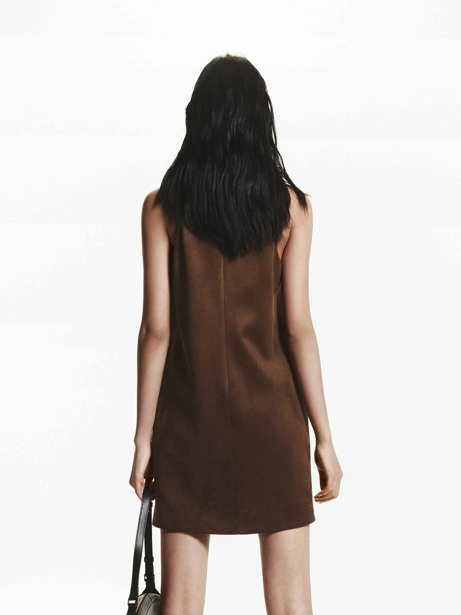 Sleeveless Suede Dress sold by Mo&Co product image thumbnail 3