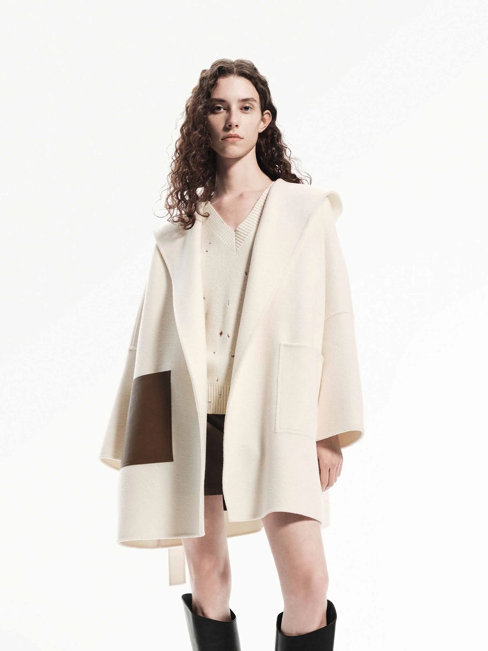 Double Sided Hooded Coat sold by Mo&Co