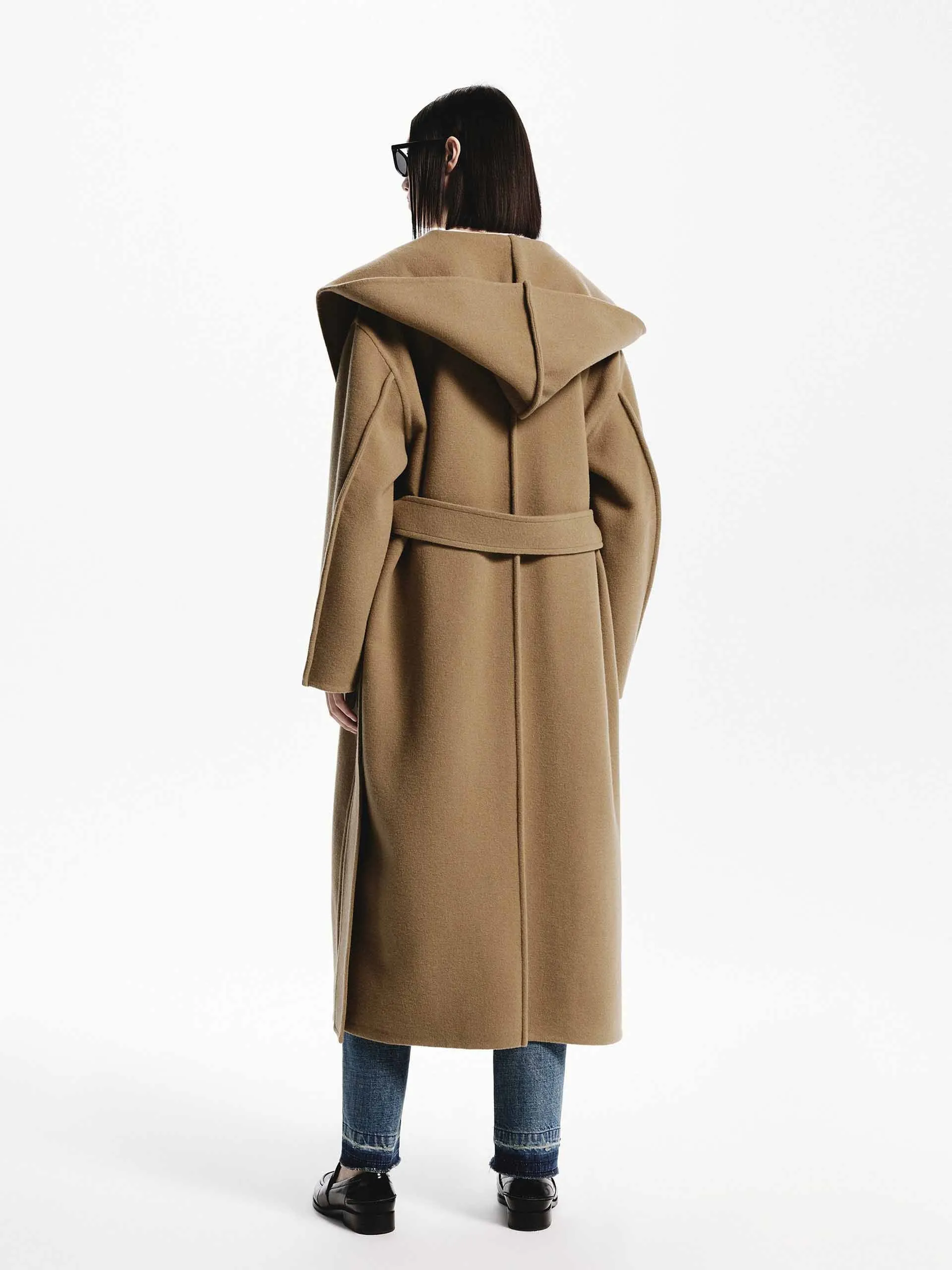 Belted Wool Long Coat sold by Mo&Co product image thumbnail 3