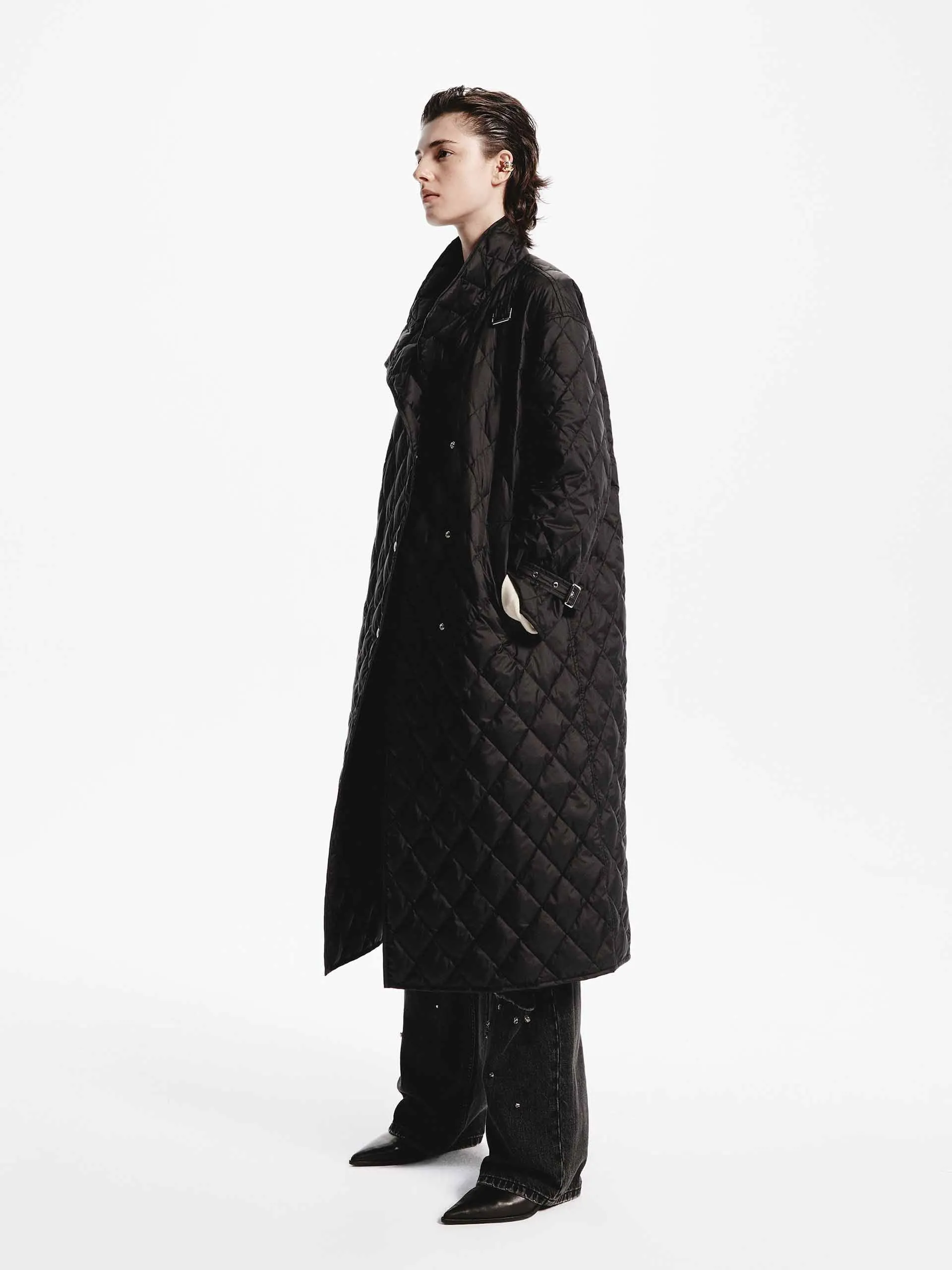 Long Quilted Down Coat sold by Mo&Co product image thumbnail 5