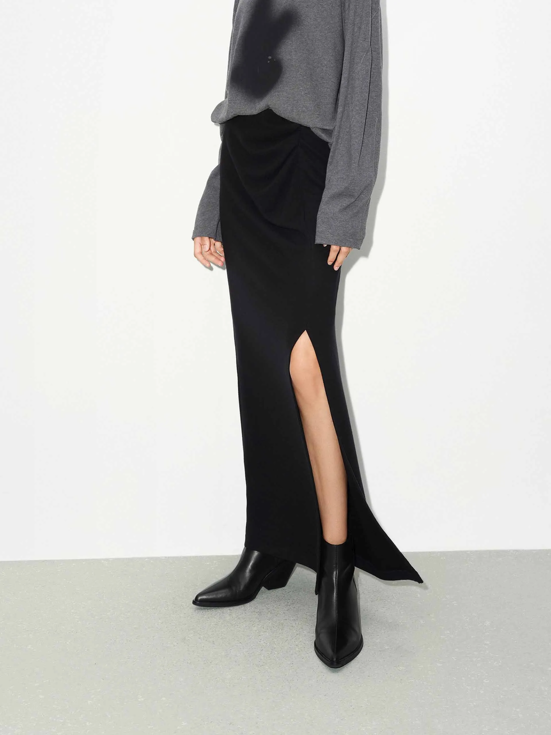 Maxi Side Slit Skirt sold by Mo&Co product image thumbnail 3